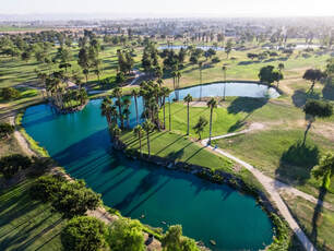aerial view of the lakes at Whispering Lakes Golf Course